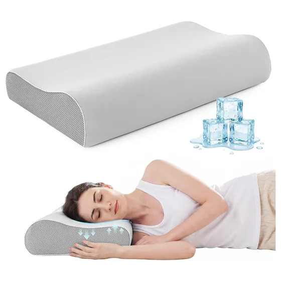 FP FLEXPEDIC Cervical Contour Pillow — Grey
